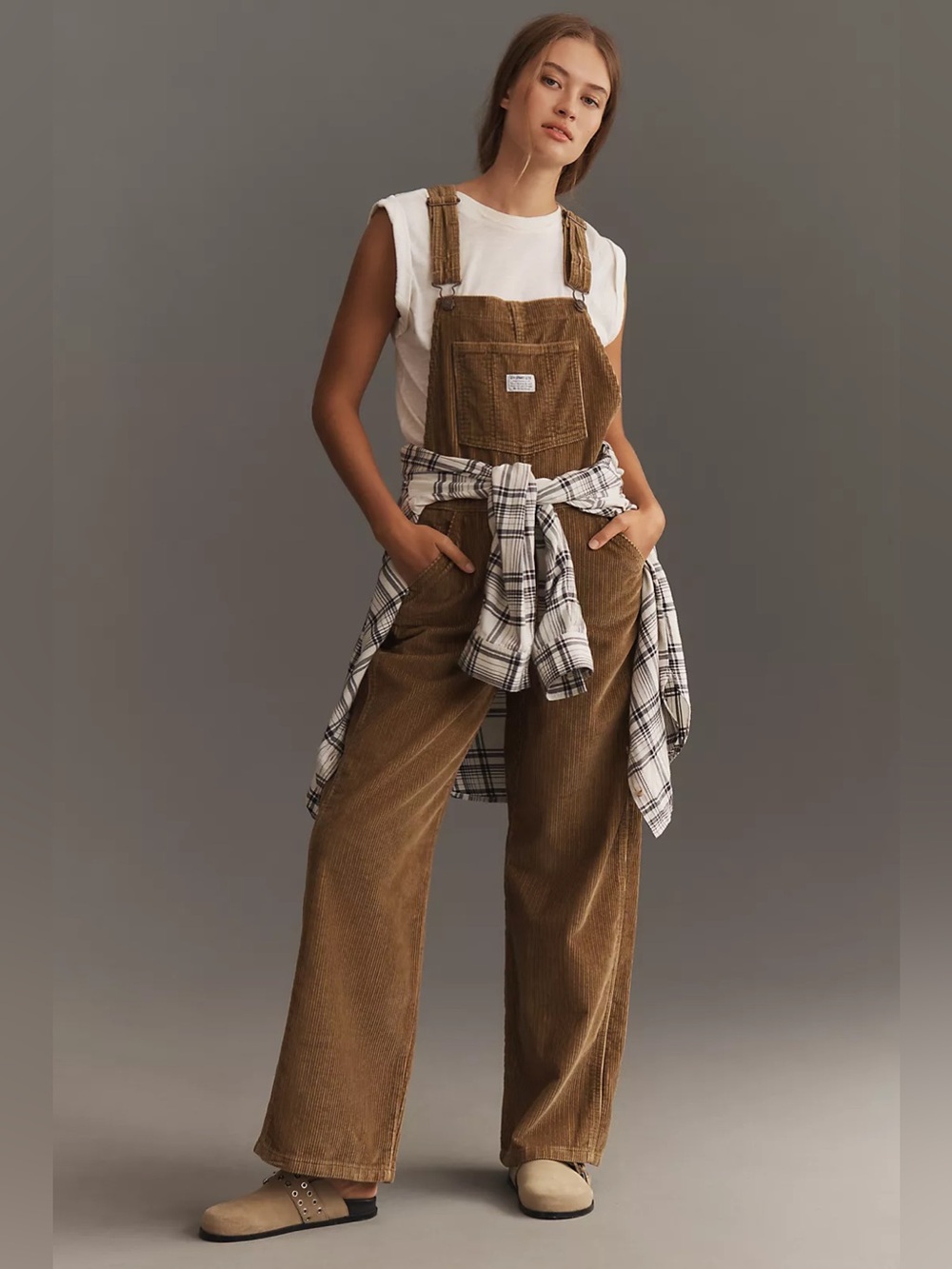 Levi's Corduroy Baggy Overalls Large